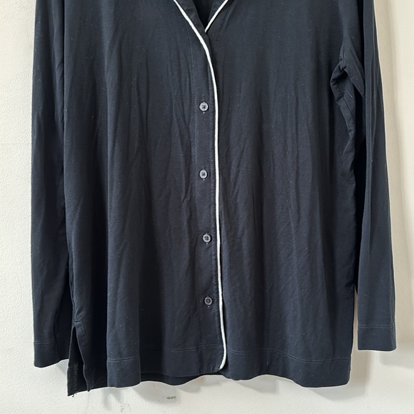 SOMA Cool Nights Pajama Long Sleeve Top Black Size Large - Picture 4 of 10